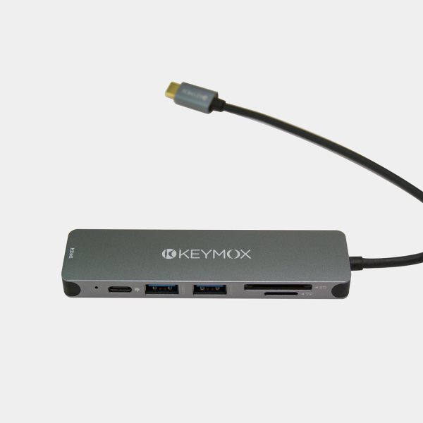 KEYMOX USB C Hub 6-in-1 Multiport Dongle with 2 USB-A, 100W PD Charging, 4K HDMI, SD/TF Card Reader - Image 2